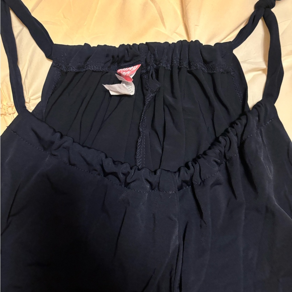 NAVY COZY COMFY CROPPED JUMPER WITH BELT